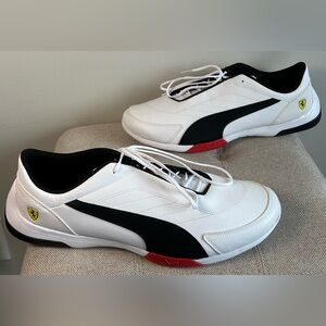 Puma Mens Ferrari Kart Cat III Sneakers Shoes White Black Men’s 14 Driving Shoes